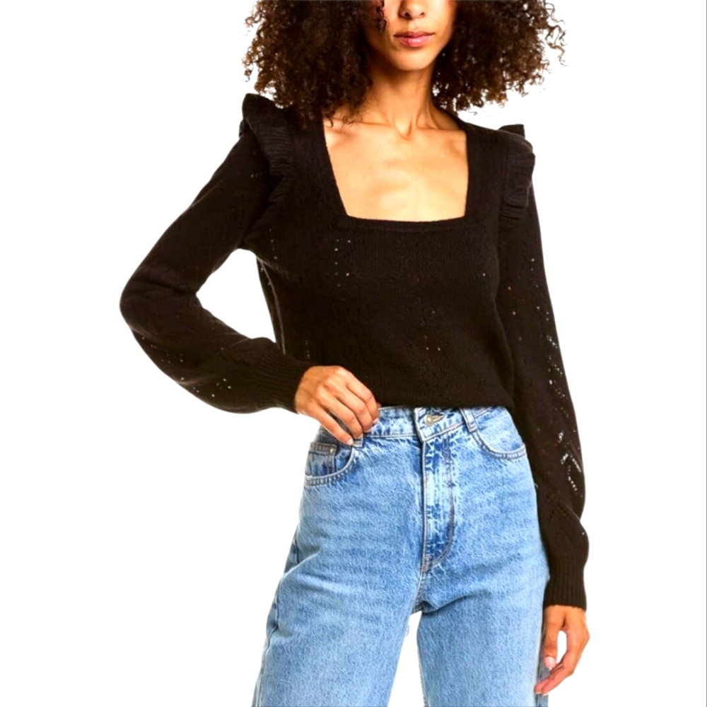 Saltwater Luxe Black Lori Sweater XS NWT